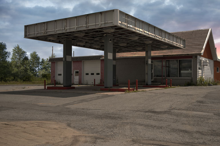 old abandoned gas station that needs an environmental site assessment